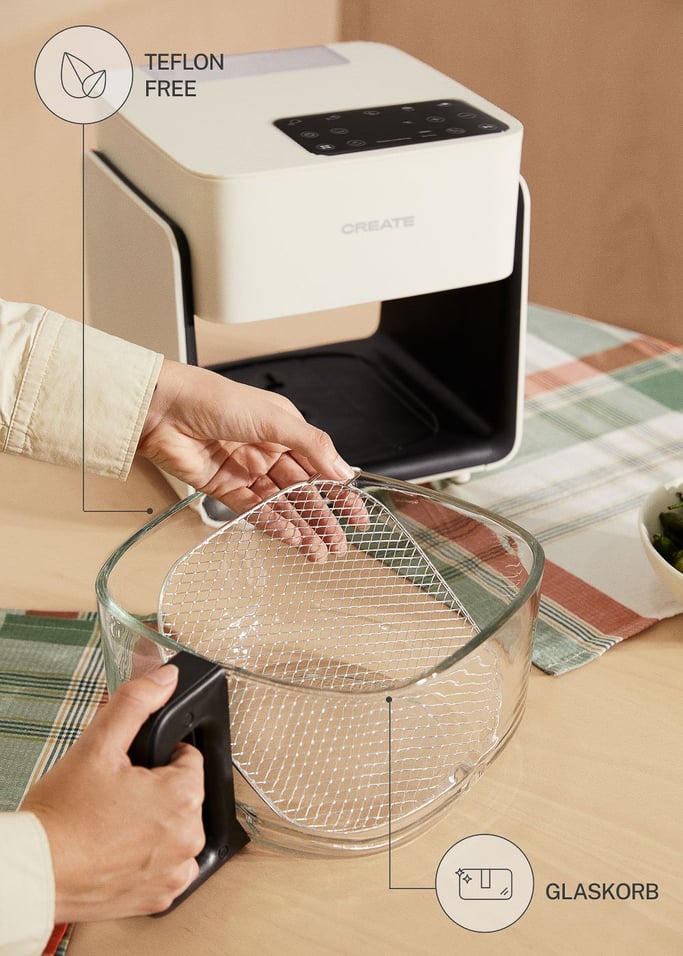 AIR FRYER MIST - 4,2L Glas-Heißluftfritteuse ohne Öl mit Dampfgarer, Galeriebild 2