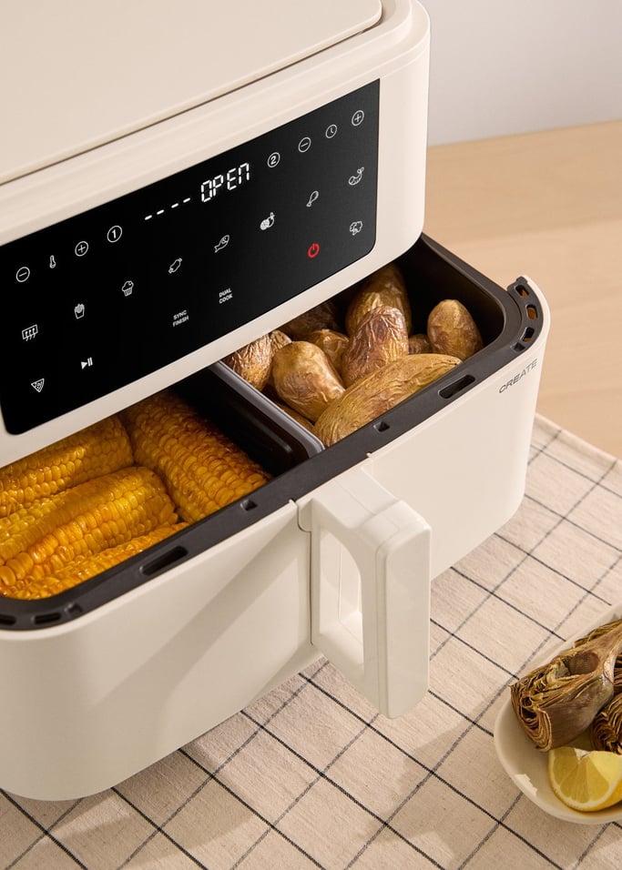 AIR FRYER DUAL - Heißluftfritteuse mit Trennwand 10 L, Galeriebild 2