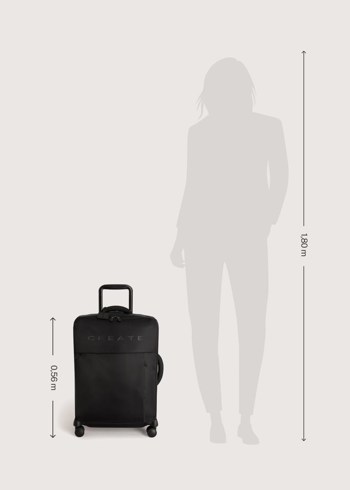 LUGGAGE STUDIO SOFT - Weicher Koffer aus Polyester mit TSA-Schloss und multidirektionalen Rädern, Galeriebild 10