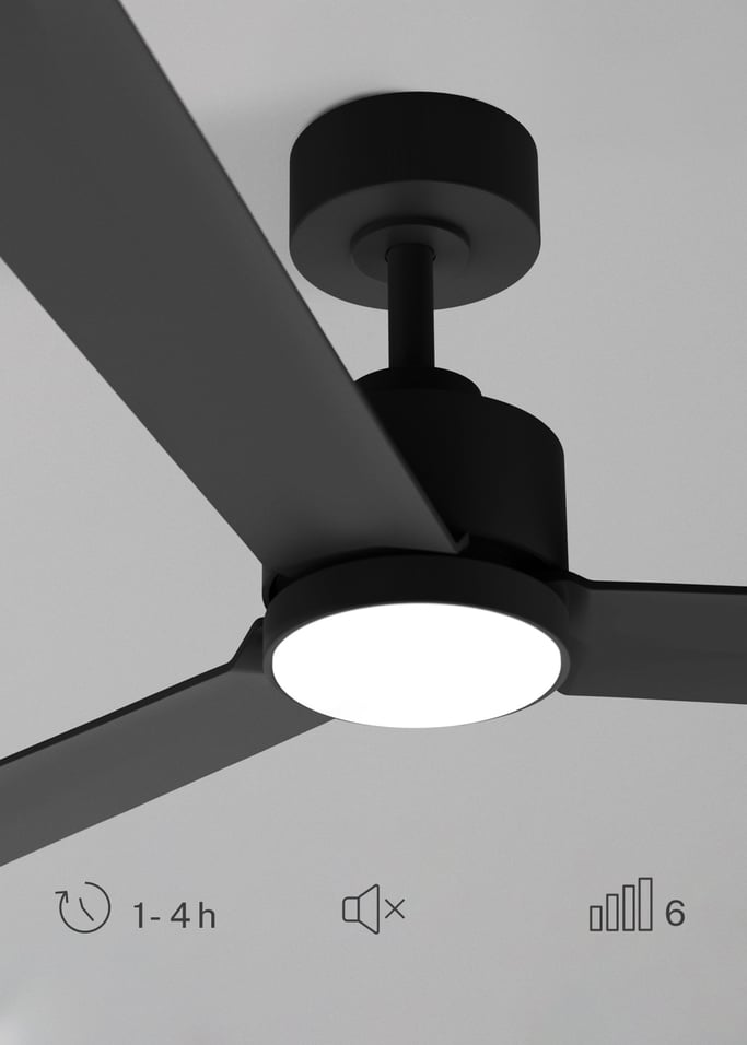 WIND MODERN - Leiser 40W Deckenventilator mit LED-Licht in verschiedenen Größen erhältlich, Galeriebild 4