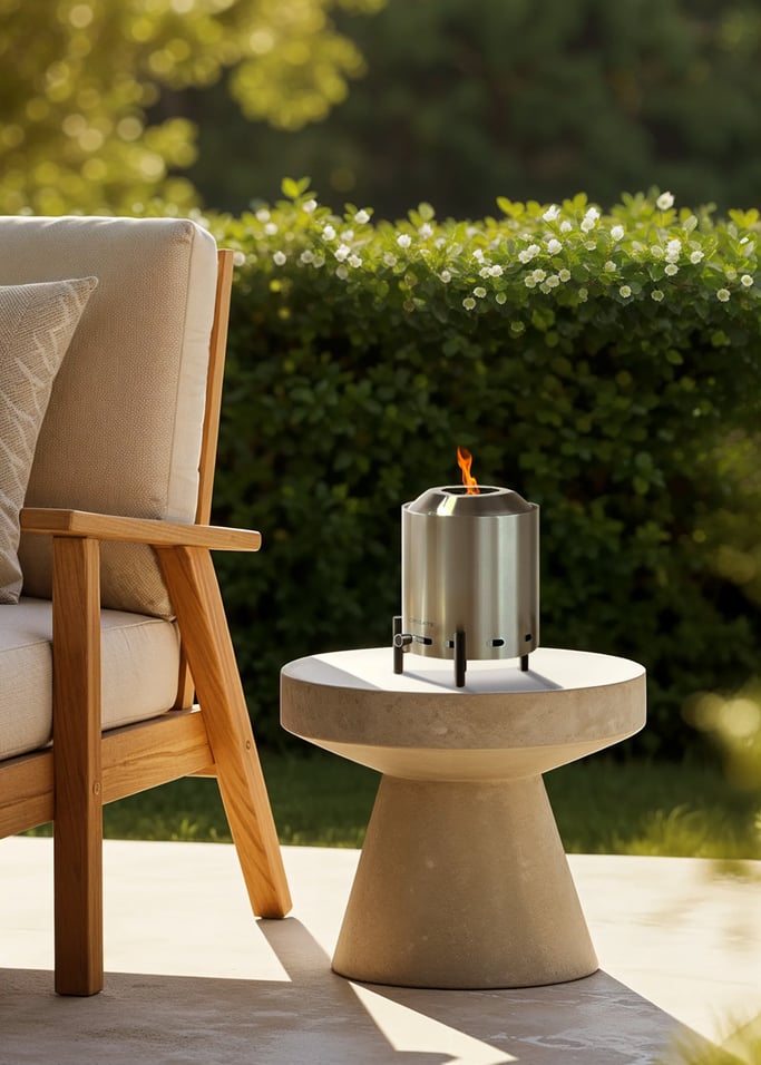 FIRE PIT COMPACT - Tisch-Feuerstelle 1,5 kW für den Außenbereich mit rauchfreien Pellets, Galeriebild 1