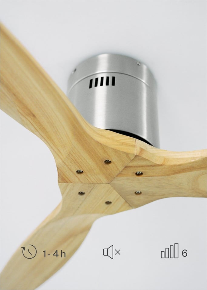 WIND CALM NATURAL WOOD - Leiser Deckenventilator 40W 100% Holz , Galeriebild 4
