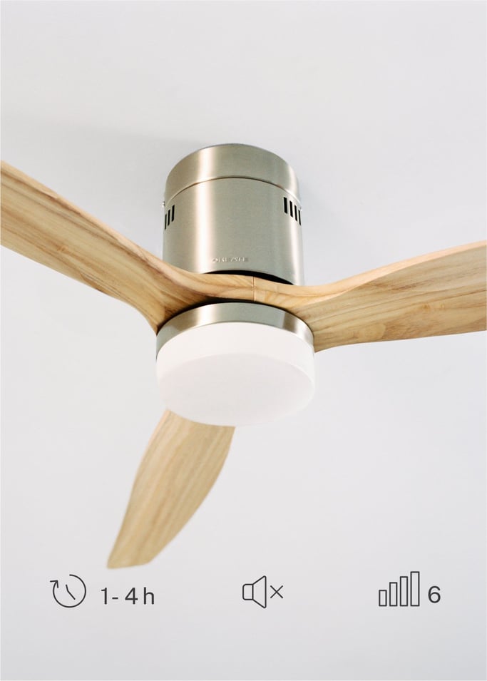 WIND CALM NATURAL WOOD - Leiser Deckenventilator 40W 100% Holz , Galeriebild 4