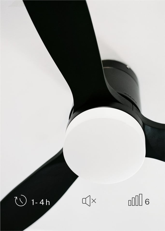 WIND CALM - Leiser Deckenventilator 40W mit technischen ABS-Blättern in verschiedenen Größen, Galeriebild 5