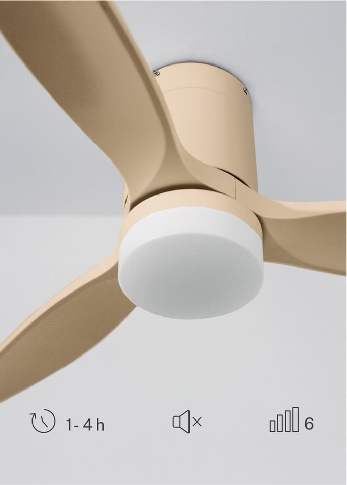 WIND CALM - Leiser Deckenventilator 40W mit technischen ABS-Blättern in verschiedenen Größen, Galeriebild 5