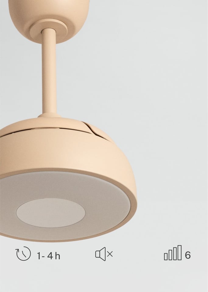 WIND CLEAR CUP - Deckenventilator 40W leise Ø55cm einziehbare Flügel mit LED-Licht, Galeriebild 5