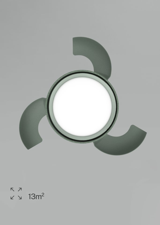 WIND CLEAR LAMP - Deckenventilator 40W leise Ø55cm mit einziehbaren Flügeln und LED-Licht, Galeriebild 8