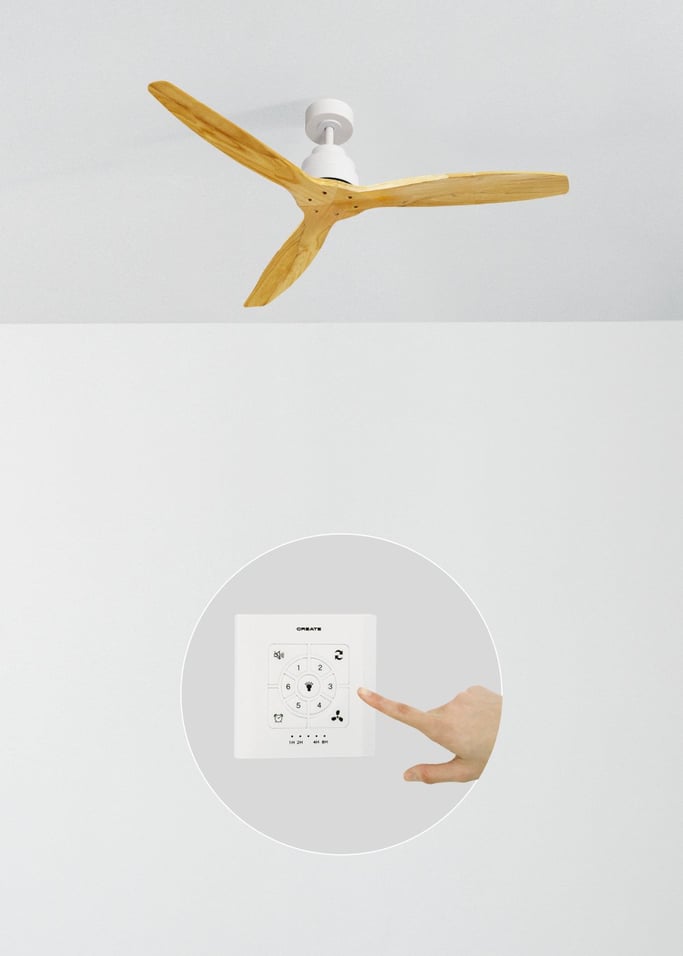 WIND STYLANCE - Leiser Deckenventilator 40W 100% Holz verschiedene Größen, Galeriebild 2