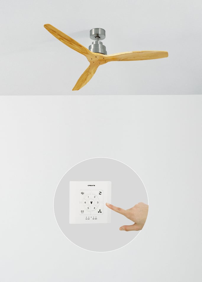 WIND STYLANCE - Leiser Deckenventilator 40W 100% Holz verschiedene Größen, Galeriebild 2