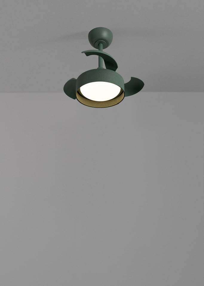 WIND CLEAR LAMP - Deckenventilator 40W leise Ø55cm mit einziehbaren Flügeln und LED-Licht, Galeriebild 4