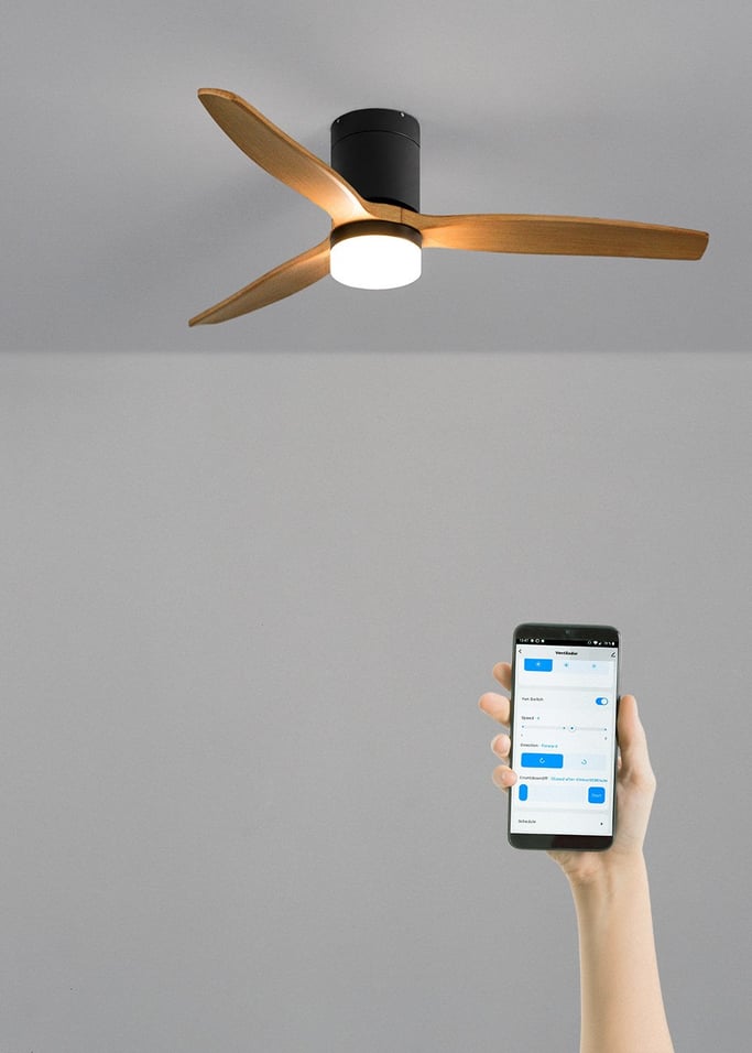 WIND CALM - Leiser Deckenventilator 40W mit technischen ABS-Blättern in verschiedenen Größen, Galeriebild 2