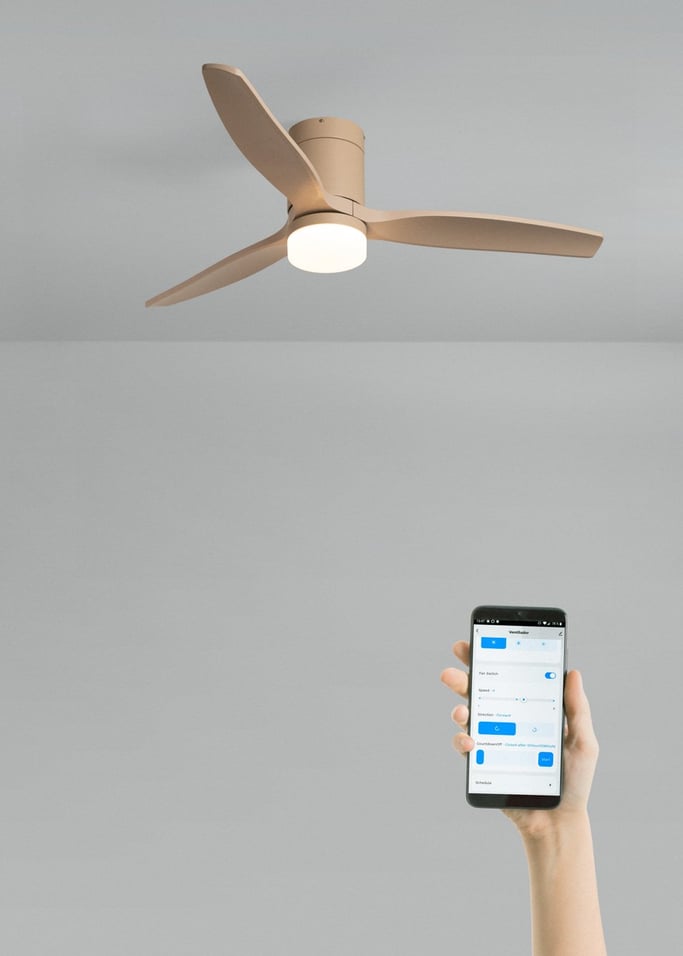 WIND CALM - Leiser Deckenventilator 40W mit technischen ABS-Blättern in verschiedenen Größen, Galeriebild 2