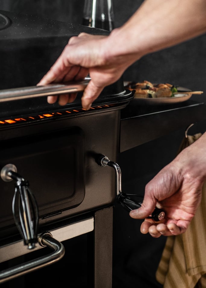 BBQ SMOKEY PRO - Holzkohle-Smoker-Grill mit Glutregler und Beistelltisch , Galeriebild 8