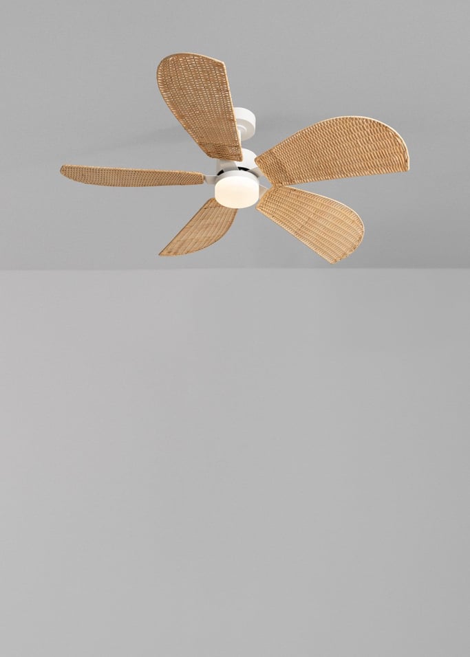 WIND RATTAN - Leiser Deckenventilator 40W Ø132cm , Galeriebild 2