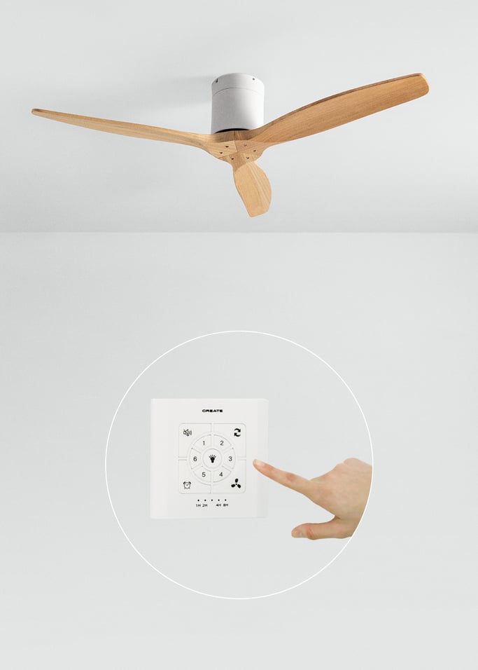 WIND CALM - Leiser Deckenventilator 40W mit technischen ABS-Blättern in verschiedenen Größen, Galeriebild 2