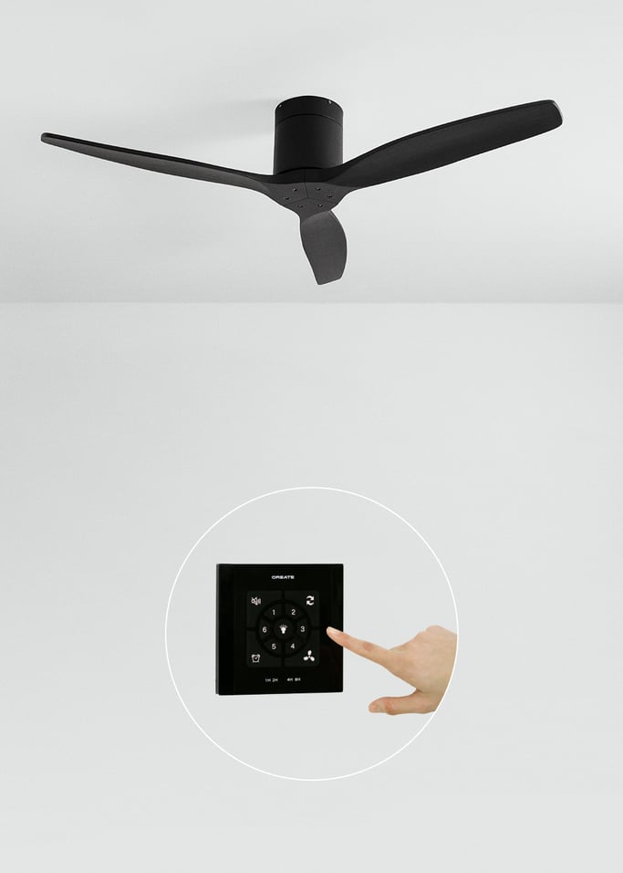 WIND CALM - Leiser Deckenventilator 40W mit technischen ABS-Blättern in verschiedenen Größen, Galeriebild 2
