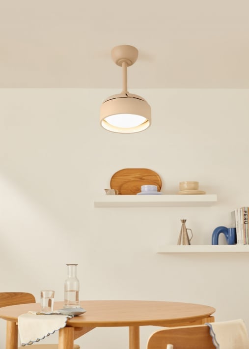 Kaufen WIND CLEAR LAMP - Deckenventilator 40W leise Ø55cm mit einziehbaren Flügeln und LED-Licht