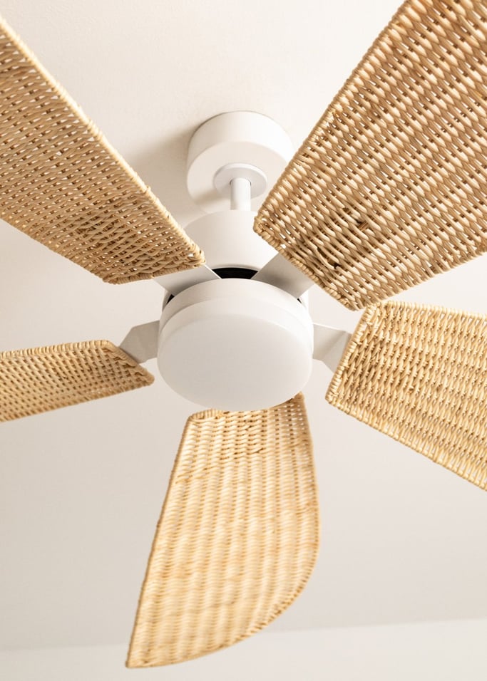 WIND RATTAN - Leiser Deckenventilator 40W Ø132cm , Galeriebild 3