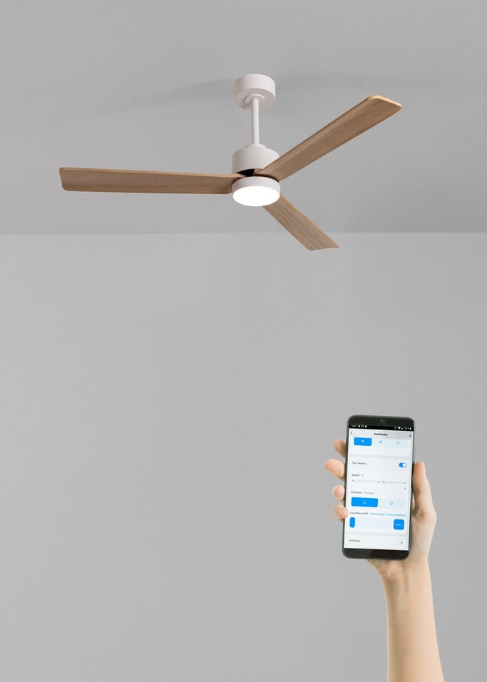 WIND MODERN - Leiser 40W Deckenventilator mit LED-Licht in verschiedenen Größen erhältlich, Galeriebild 2