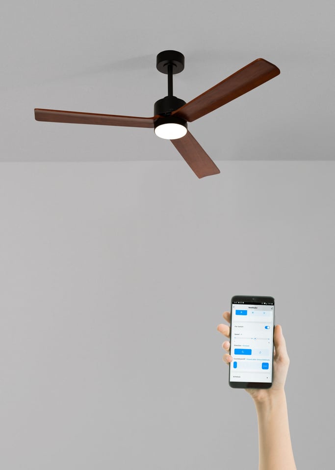 WIND MODERN - Leiser 40W Deckenventilator mit LED-Licht in verschiedenen Größen erhältlich, Galeriebild 2