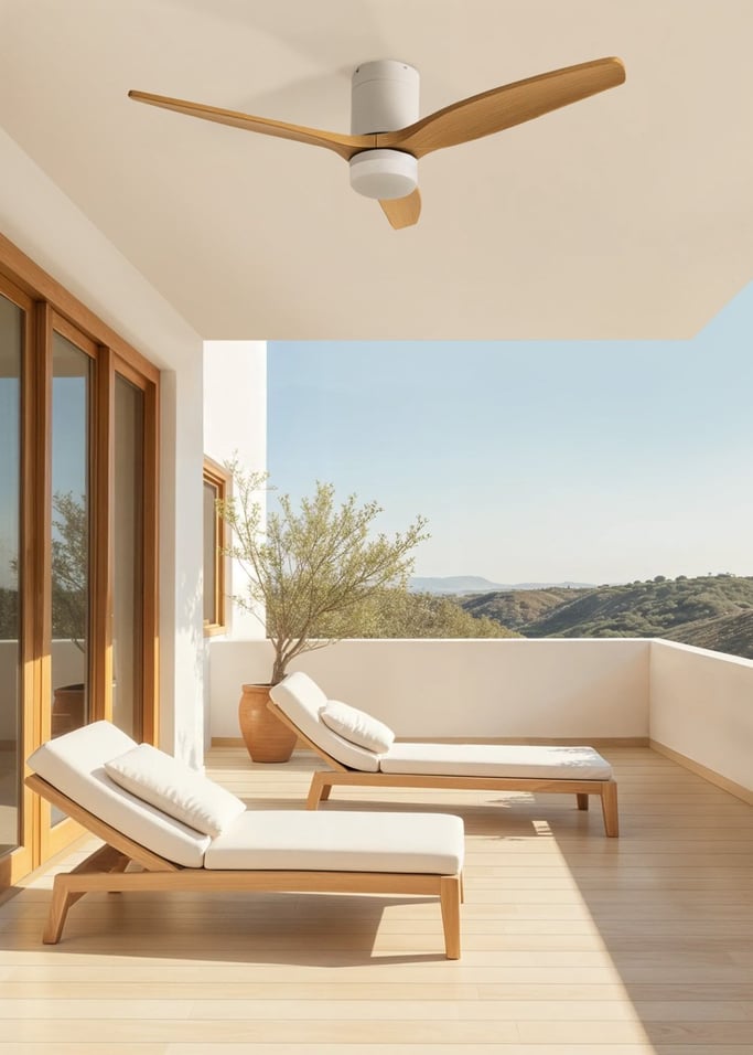 WIND CALM - Leiser Deckenventilator 40W mit technischen ABS-Blättern in verschiedenen Größen, Galeriebild 3