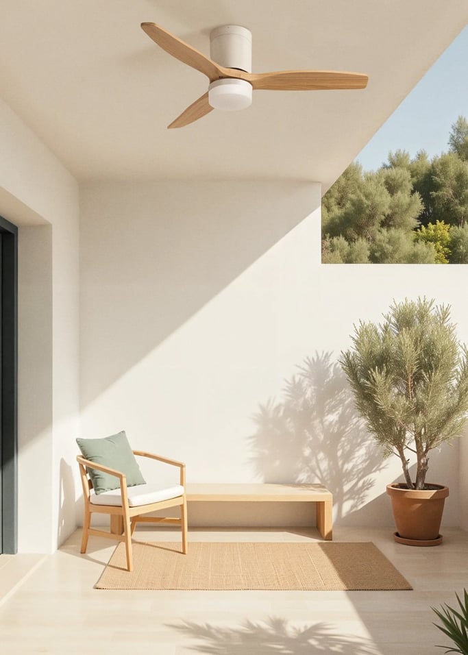 WIND CALM - Leiser Deckenventilator 40W mit technischen ABS-Blättern in verschiedenen Größen, Galeriebild 3