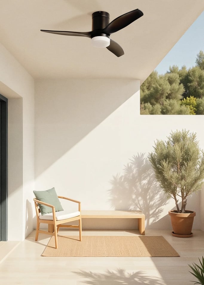 WIND CALM - Leiser Deckenventilator 40W mit technischen ABS-Blättern in verschiedenen Größen, Galeriebild 3