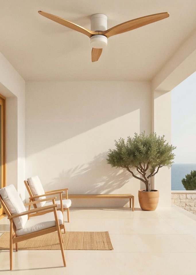 WIND CALM - Leiser Deckenventilator 40W mit technischen ABS-Blättern in verschiedenen Größen, Galeriebild 3