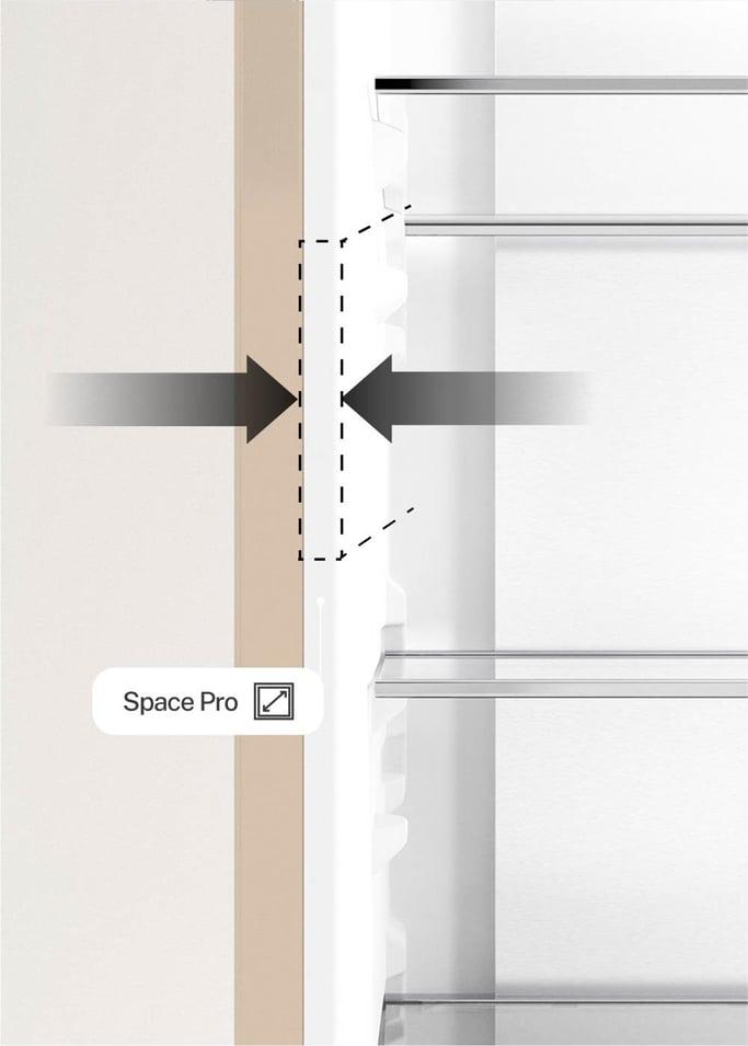 FRIDGE STUDIO COMBI PRO FLEX 401 - Kühlschrank im italienischen Stil 401L No Frost mit Space Pro und Care+ , Galeriebild 6