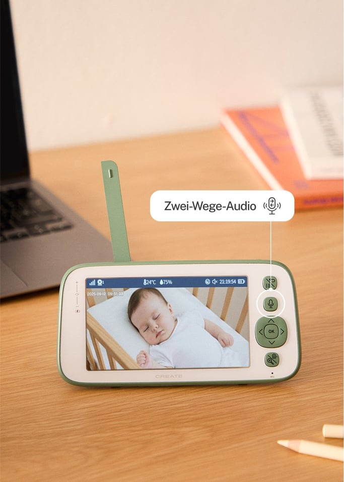 BABY CAM CONNECT PRO - Baby-Überwachungskamera mit WLAN, Monitor und Zwei-Wege-Audio, Galeriebild 4