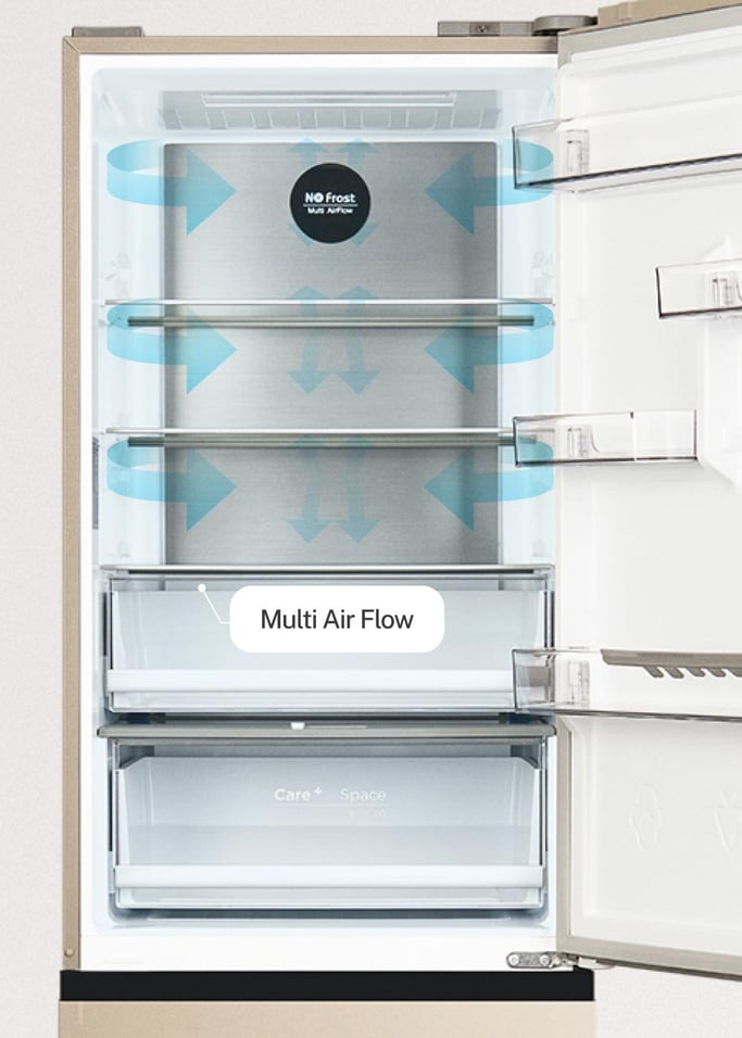 FRIDGE STUDIO COMBI PRO FLEX 401 - Kühlschrank im italienischen Stil 401L No Frost mit Space Pro und Care+ , Galeriebild 5