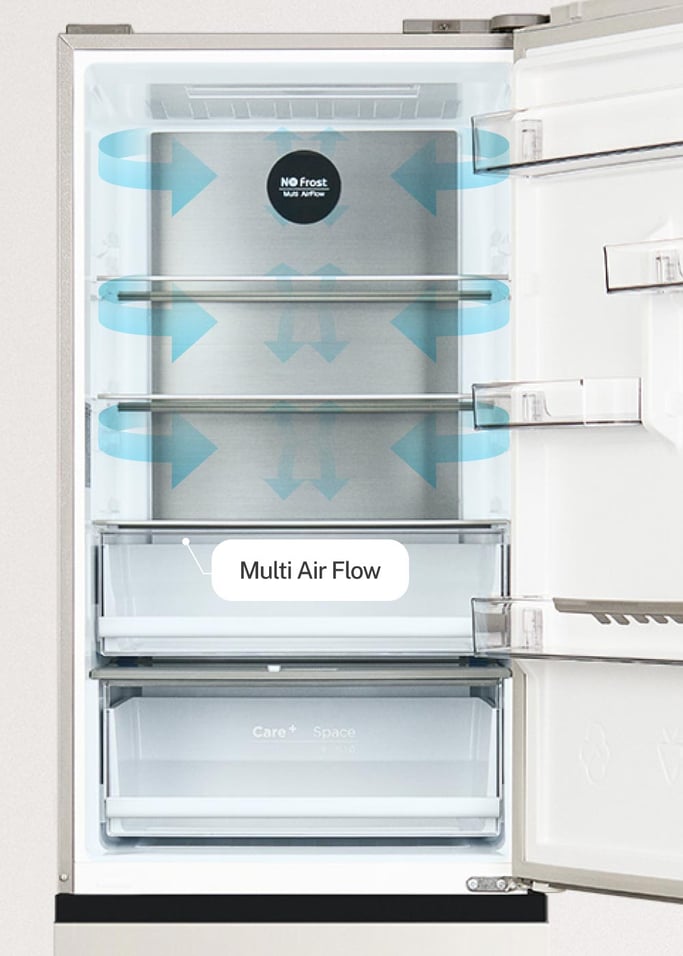 FRIDGE STUDIO COMBI PRO FLEX 401 - Kühlschrank im italienischen Stil 401L No Frost mit Space Pro und Care+ , Galeriebild 5