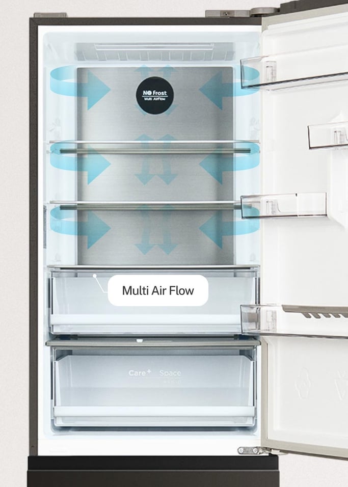 FRIDGE STUDIO COMBI PRO FLEX 401 - Kühlschrank im italienischen Stil 401L No Frost mit Space Pro und Care+ , Galeriebild 5