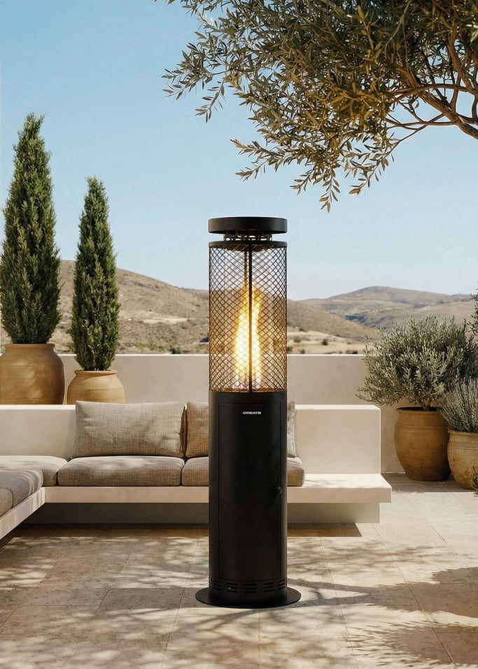 FIRE ROUND PELLET HEATER - Außenofen 17,5 kW rauchfrei mit Pellets, Galeriebild 1