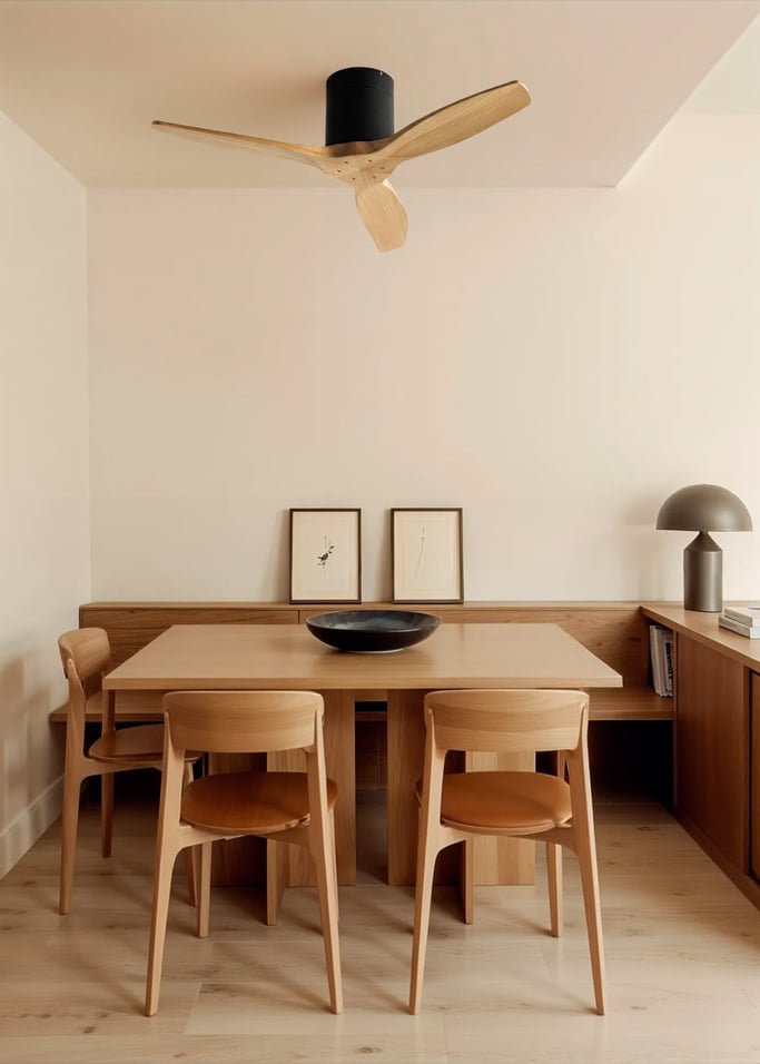 WIND CALM - Leiser Deckenventilator 40W mit technischen ABS-Blättern in verschiedenen Größen, Galeriebild 1