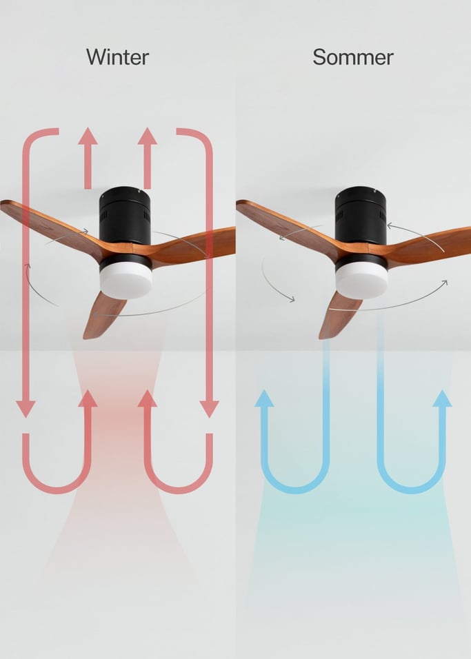 WIND CALM NATURAL WOOD - Leiser Deckenventilator 40W 100% Holz , Galeriebild 3