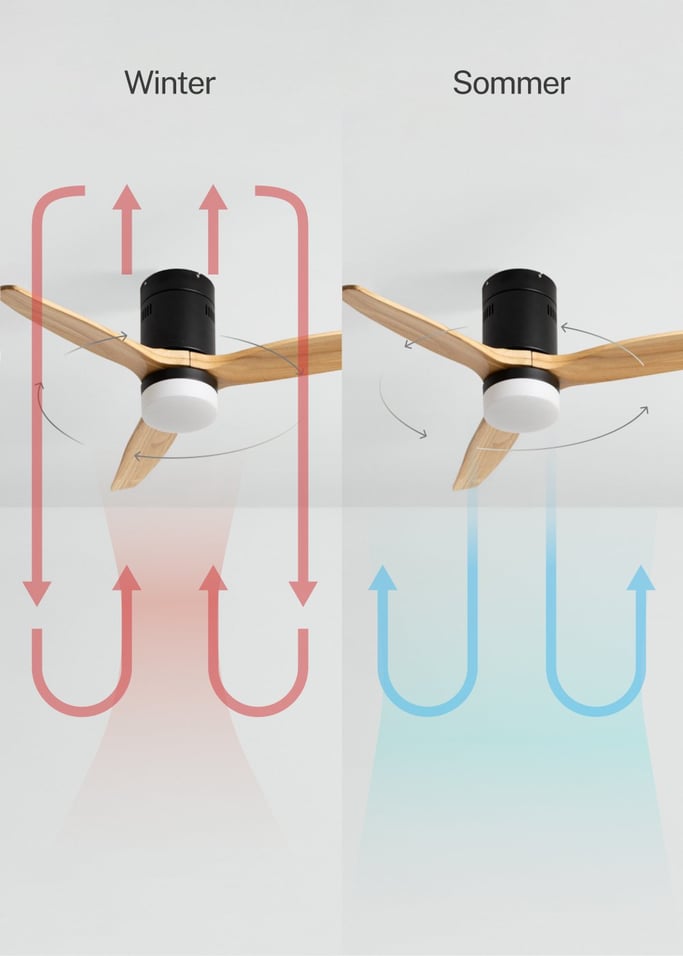 WIND CALM NATURAL WOOD - Leiser Deckenventilator 40W 100% Holz , Galeriebild 3