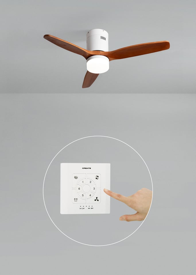 WIND CALM NATURAL WOOD - Leiser Deckenventilator 40W 100% Holz , Galeriebild 2