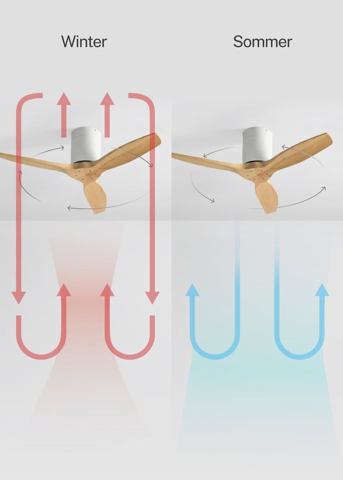WIND CALM - Leiser Deckenventilator 40W mit technischen ABS-Blättern in verschiedenen Größen, Galeriebild 3