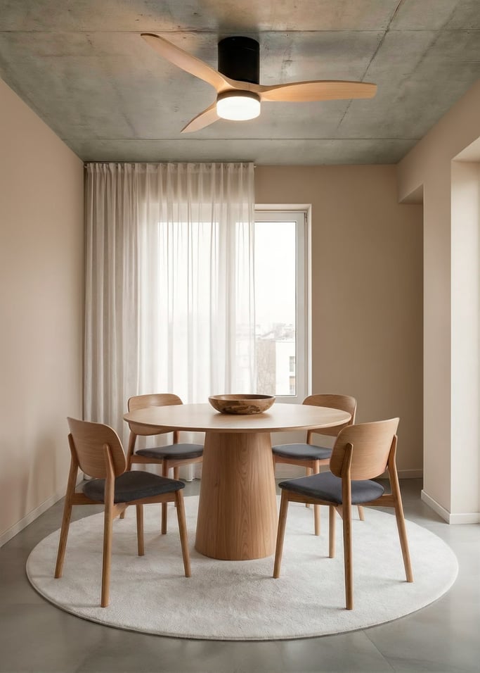 WIND CALM - Leiser Deckenventilator 40W mit technischen ABS-Blättern in verschiedenen Größen, Galeriebild 1