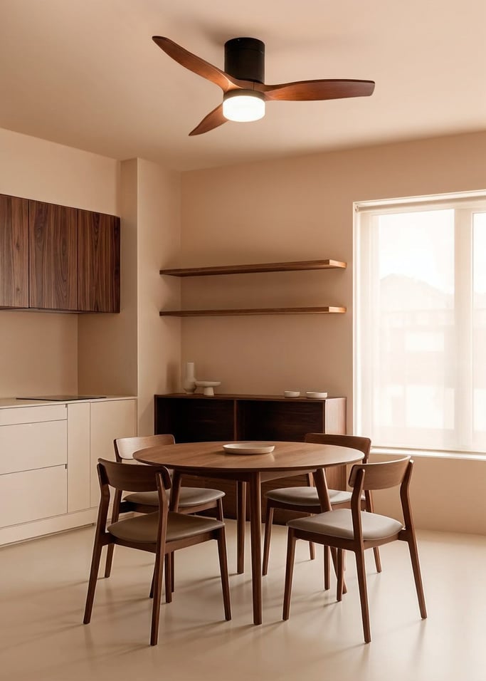 WIND CALM - Leiser Deckenventilator 40W mit technischen ABS-Blättern in verschiedenen Größen, Galeriebild 1