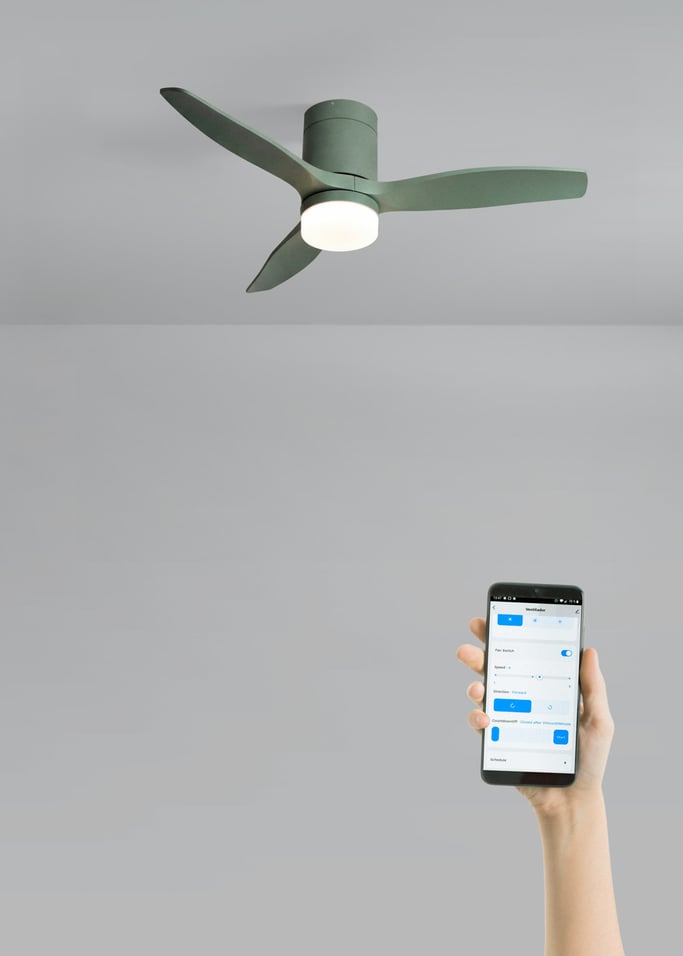 WIND CALM - Leiser Deckenventilator 40W mit technischen ABS-Blättern in verschiedenen Größen, Galeriebild 2