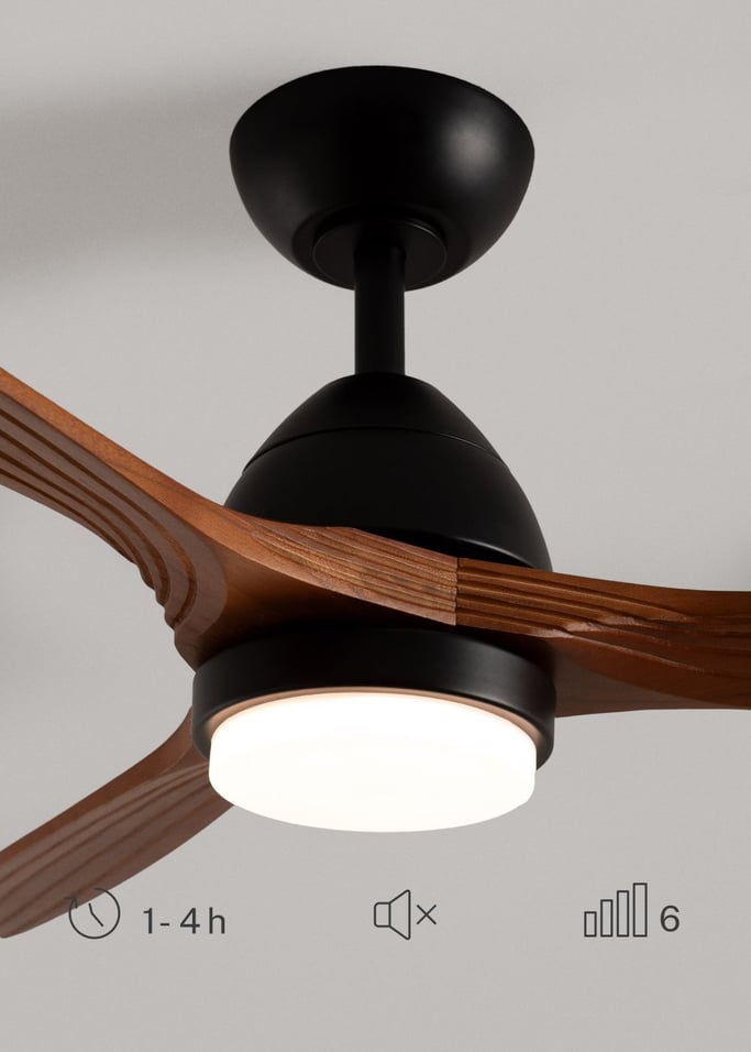 WIND CUP - Leiser Deckenventilator 40W Ø132 cm 100% Holz, Galeriebild 4