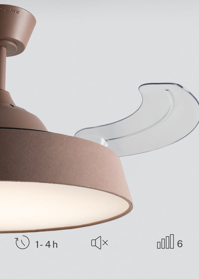 WIND CLEAR CONTOUR  - Leiser Deckenventilator 40 W Ø107 cm mit ausfahrbaren Flügeln und LED-Licht, Galeriebild 5