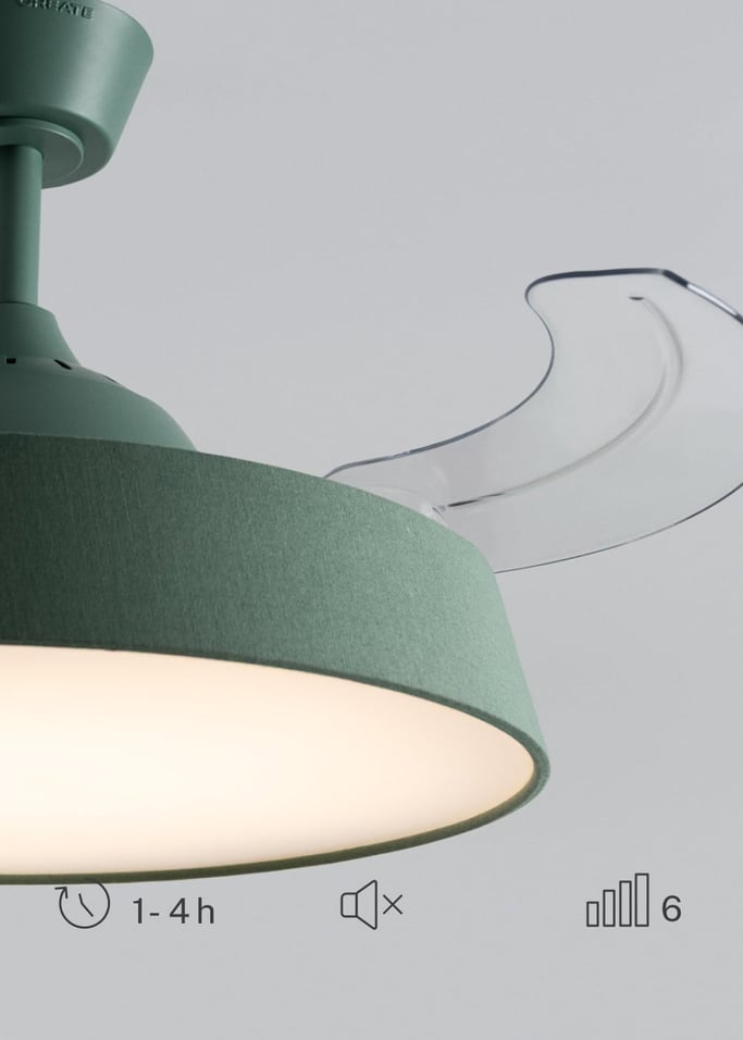 WIND CLEAR CONTOUR  - Leiser Deckenventilator 40 W Ø107 cm mit ausfahrbaren Flügeln und LED-Licht, Galeriebild 5