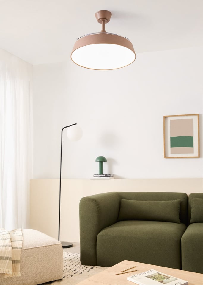 WIND CLEAR CONTOUR  - Leiser Deckenventilator 40 W Ø107 cm mit ausfahrbaren Flügeln und LED-Licht, Galeriebild 1