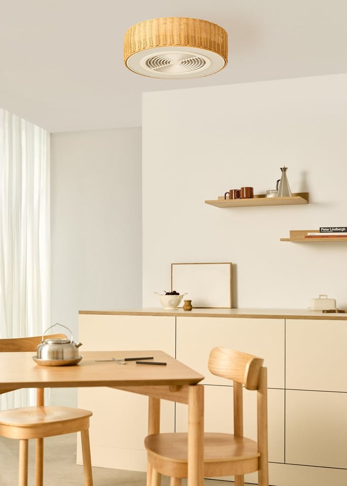 WIND CLEAR EASY - Leiser 40W Deckenventilator Ø50 cm mit versteckten Flügeln und LED-Licht, Galeriebild 3