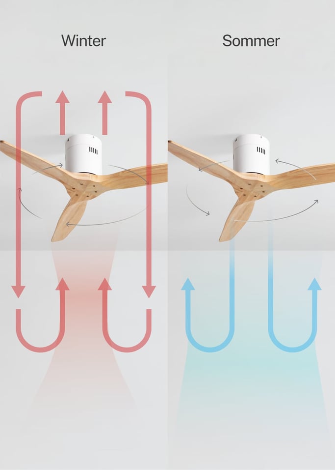 WIND CALM NATURAL WOOD - Leiser Deckenventilator 40W 100% Holz , Galeriebild 3