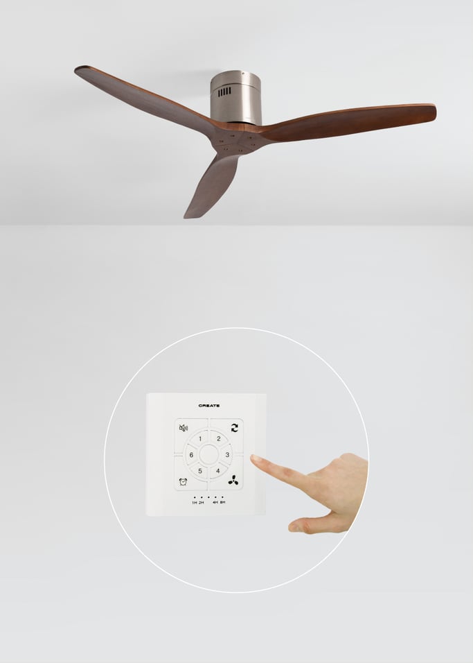 WIND CALM NATURAL WOOD - Leiser Deckenventilator 40W 100% Holz , Galeriebild 2