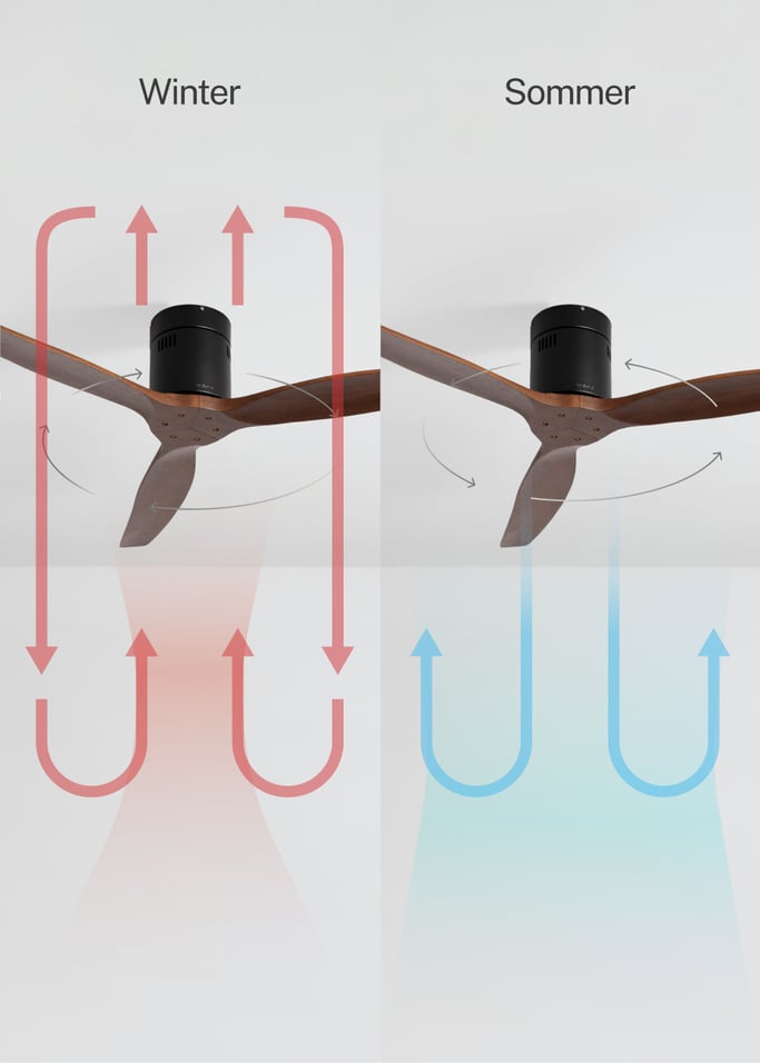 WIND CALM NATURAL WOOD - Leiser Deckenventilator 40W 100% Holz , Galeriebild 3